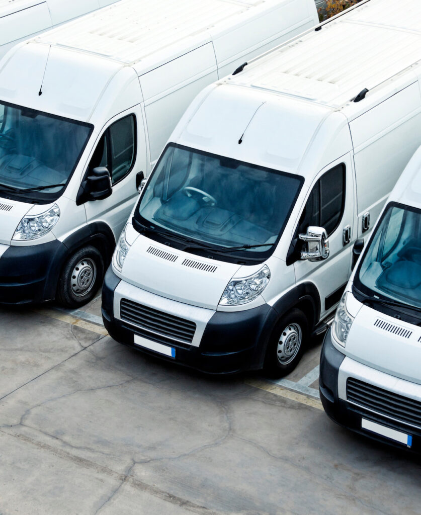 Three Delivery Vans